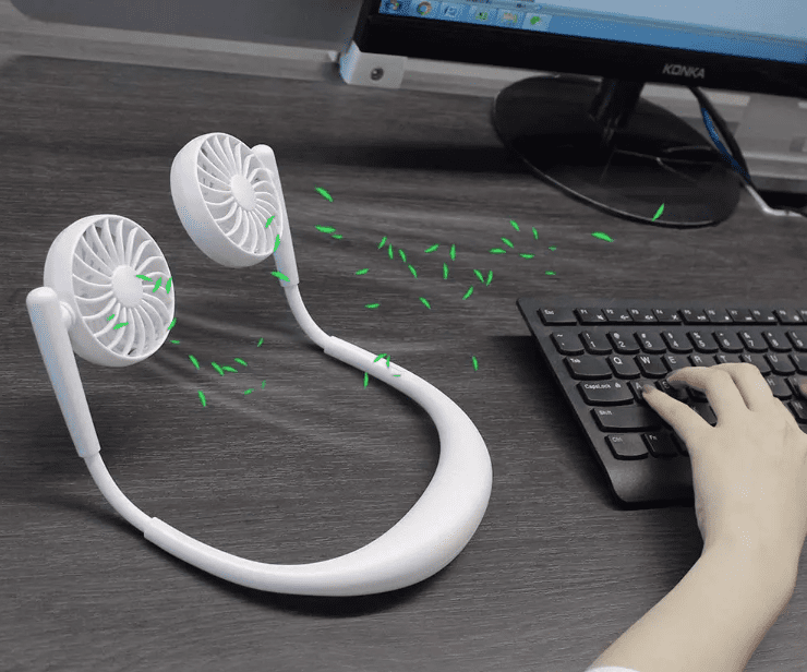 Ventilateur de cou portable à suspension 3 vitesses silencieux - katindi – Image 6