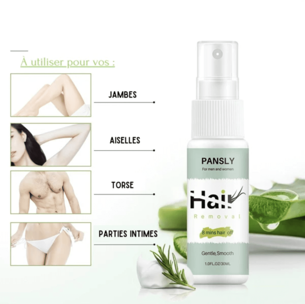 Mode d'application du spray épilateur par femme