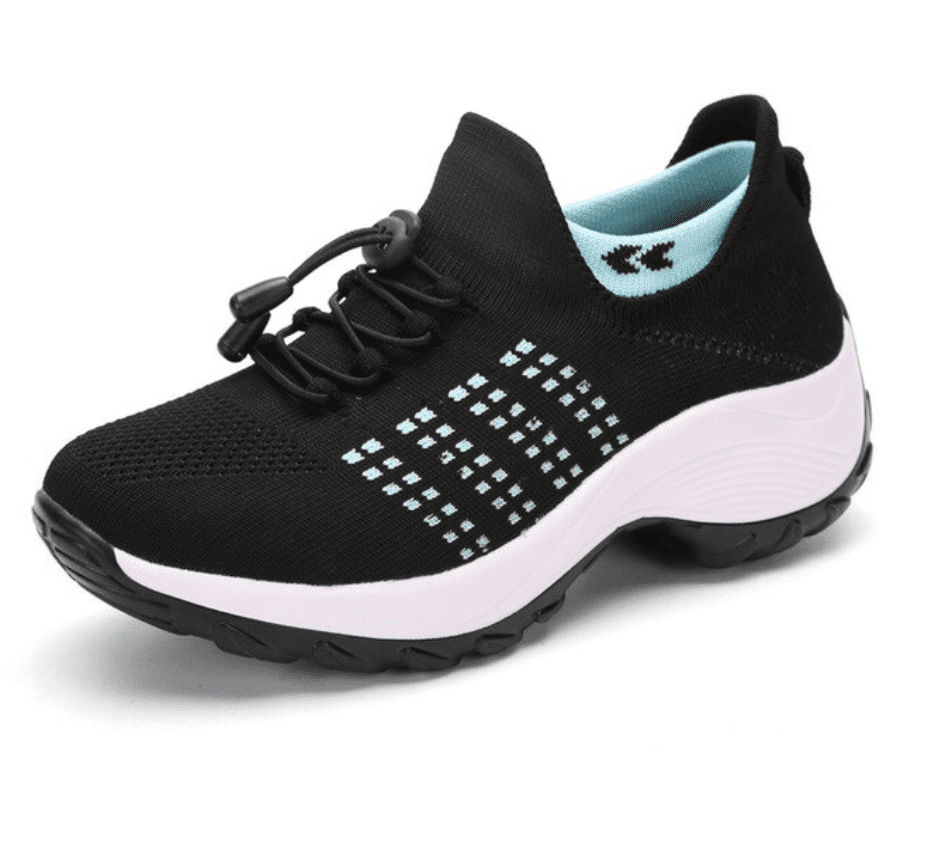 Baskets ajustable compensées fond blanc