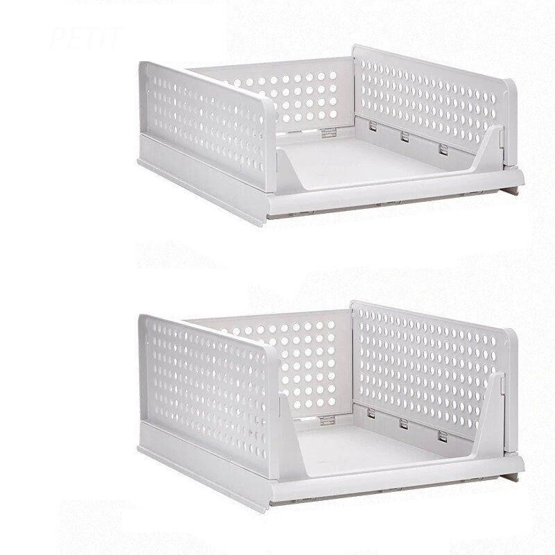 Étagère de rangements à tiroirs pliable