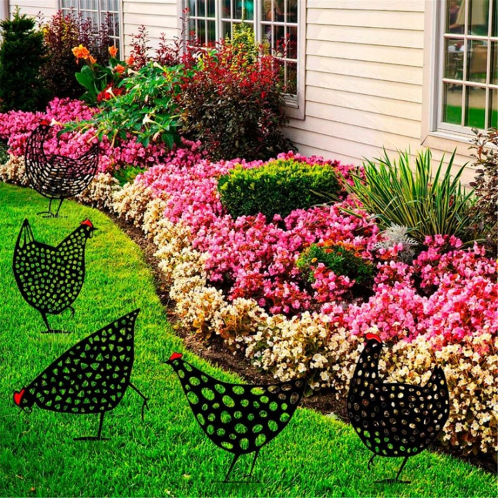 Poules décoratives de jardin – Image 3