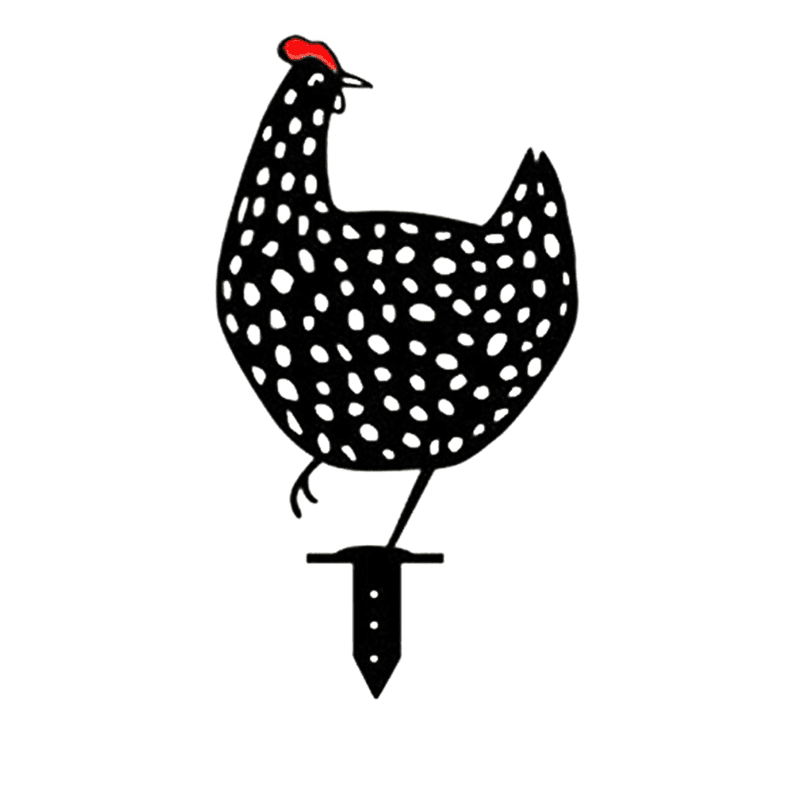 Poules décoratives de jardin