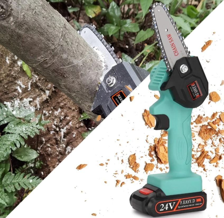 Mini scie à chaîne electrique rechargeable – Image 11