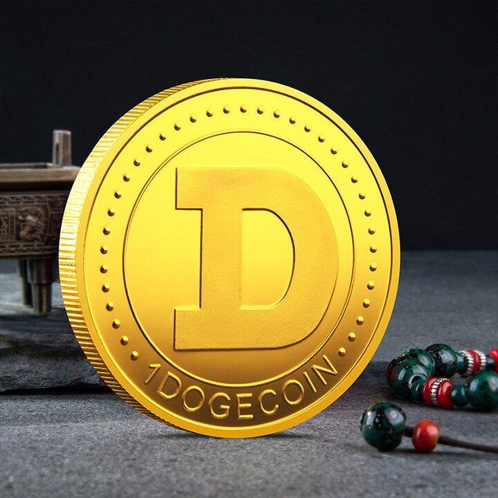 Dogecoin impression couleur uv pièce commémorative