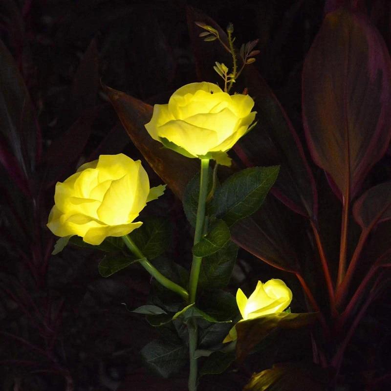 Rose artificielle lumineuse solaire – Image 9