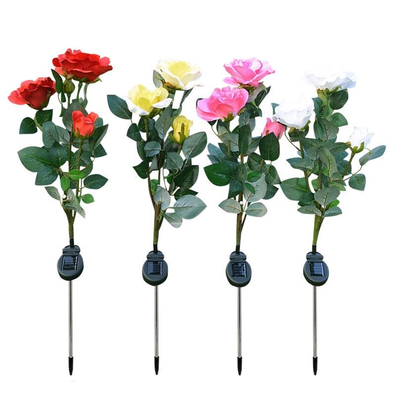 Rose artificielle lumineuse solaire – Image 3