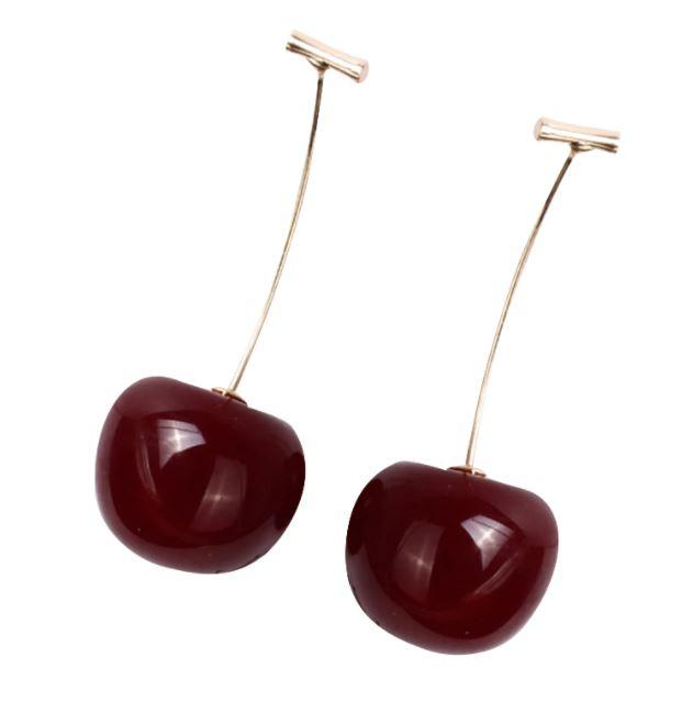 Boucles d'oreilles cerises 3d