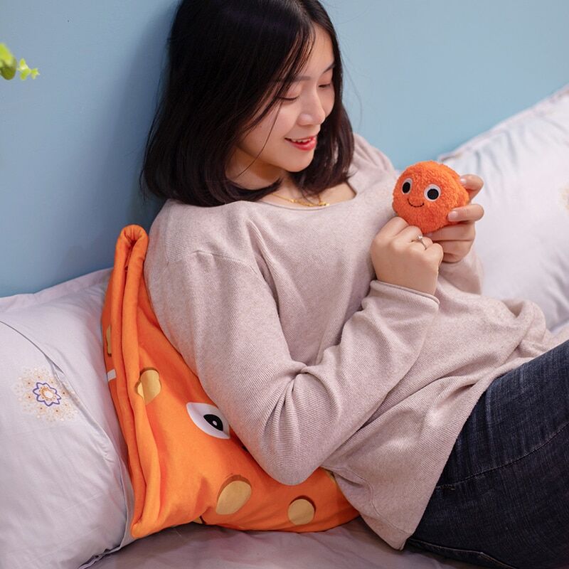 Oreiller cheesy-puffs | Sac de jouets en peluche pour enfants – Image 5