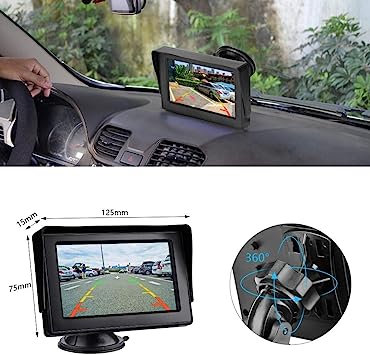 Caméras de Recul pour Voiture avec écran LCD 4,3