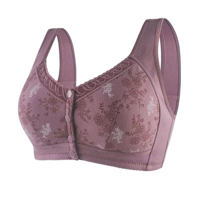 Glamorette - Soutien-gorge en coton à fermeture frontale