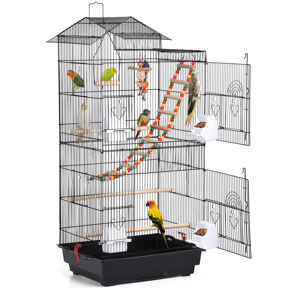 Cages et nids d'oiseaux en métal- Idéales pour perroquets et petits oiseaux