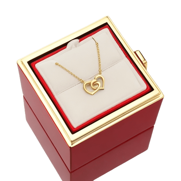 Coffret rose éternelle avec collier 2