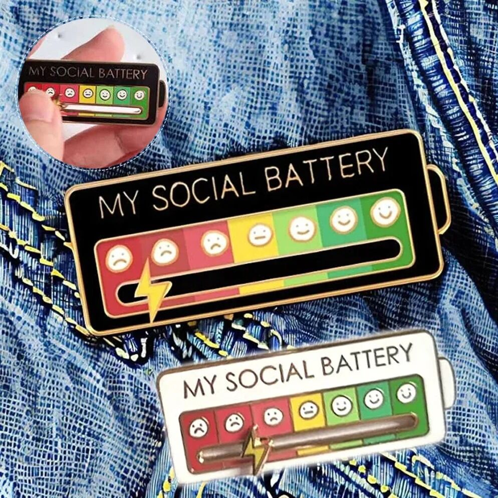 Broches de batterie sociale en émail pour 7 jours par semaine – Image 10