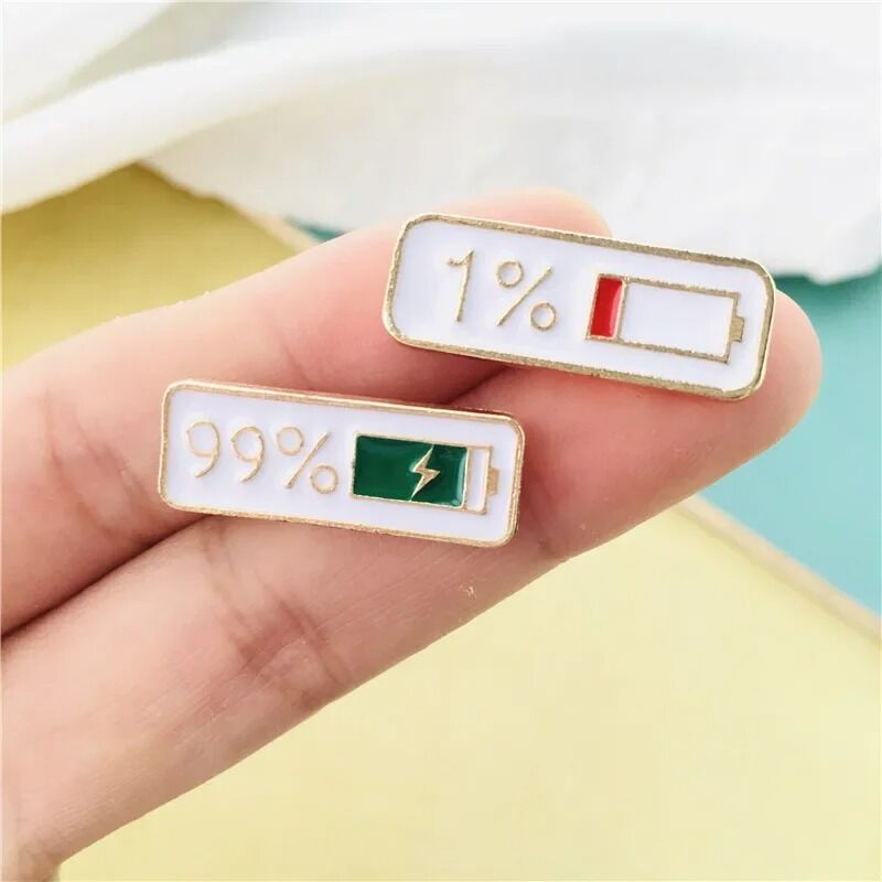 Broches de batterie sociale en émail pour 7 jours par semaine – Image 5