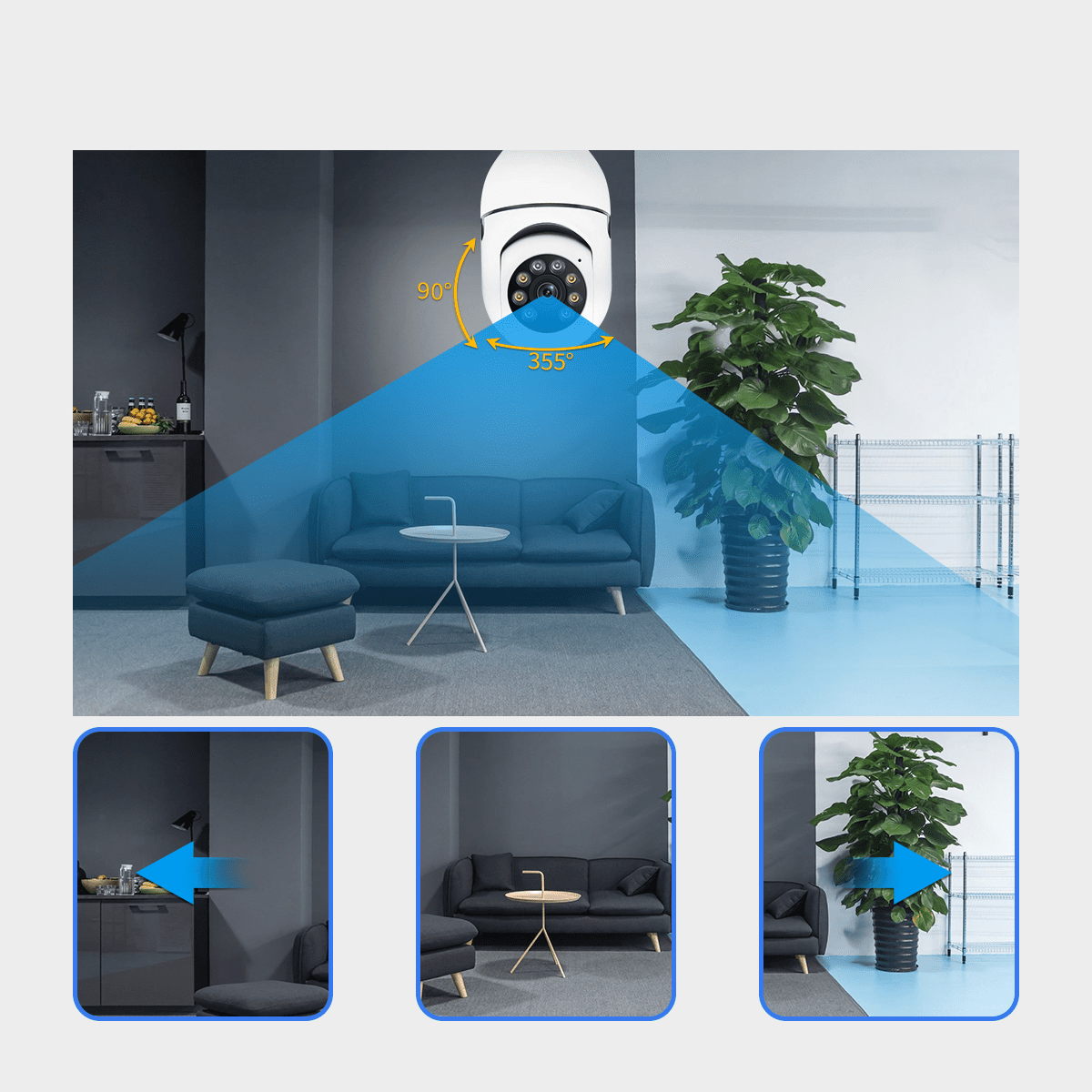 Bulbguard Caméra Ampoule Surveillance WiFi Exterieure sans Fil avec Suivi Humain et Vision Nocturne Keilini – Image 3