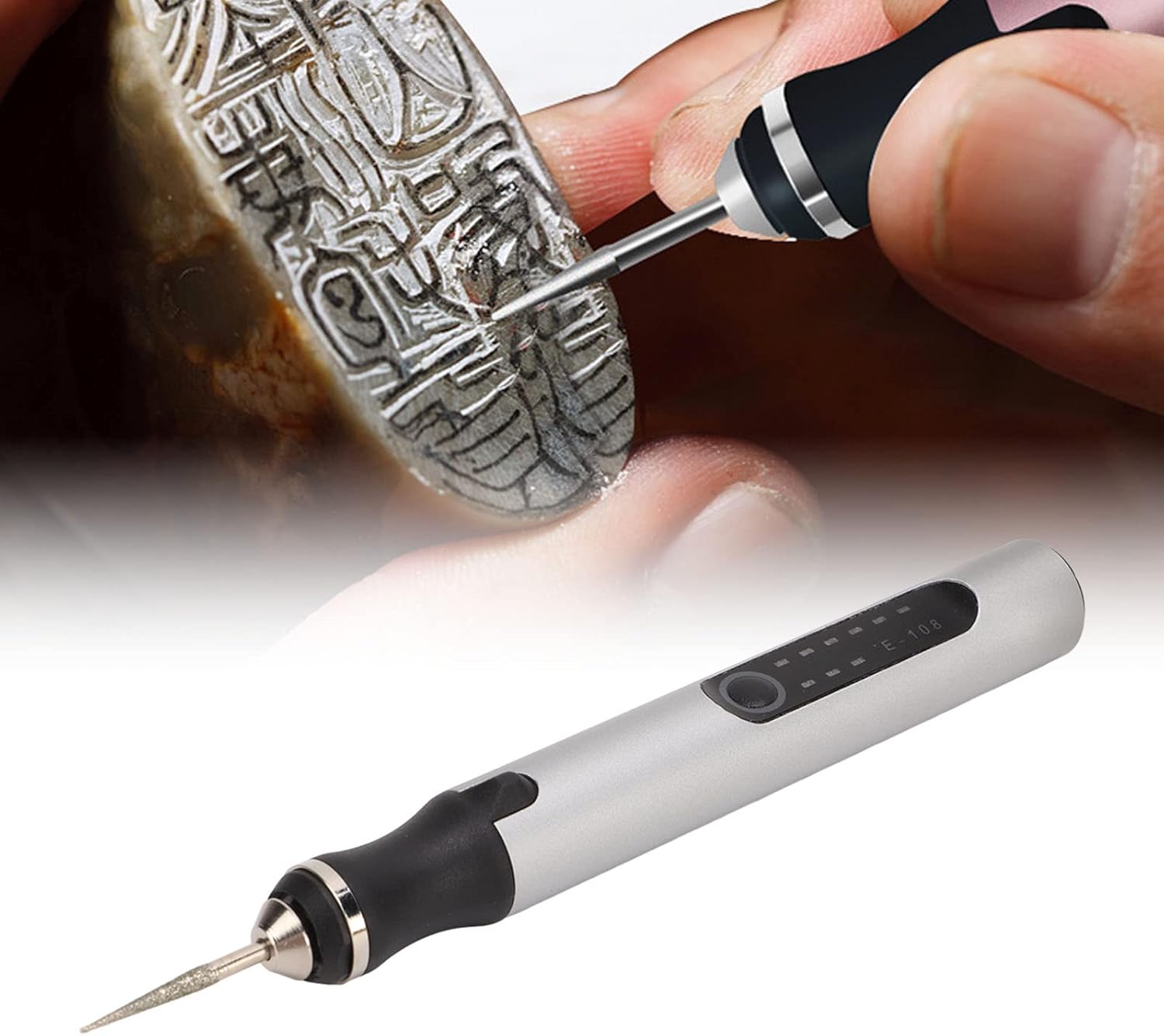 Culiau Customizer stylo graveur professionnel sans fil - Gravure sur Bijoux Verre Plastique Bois Métal – Image 4