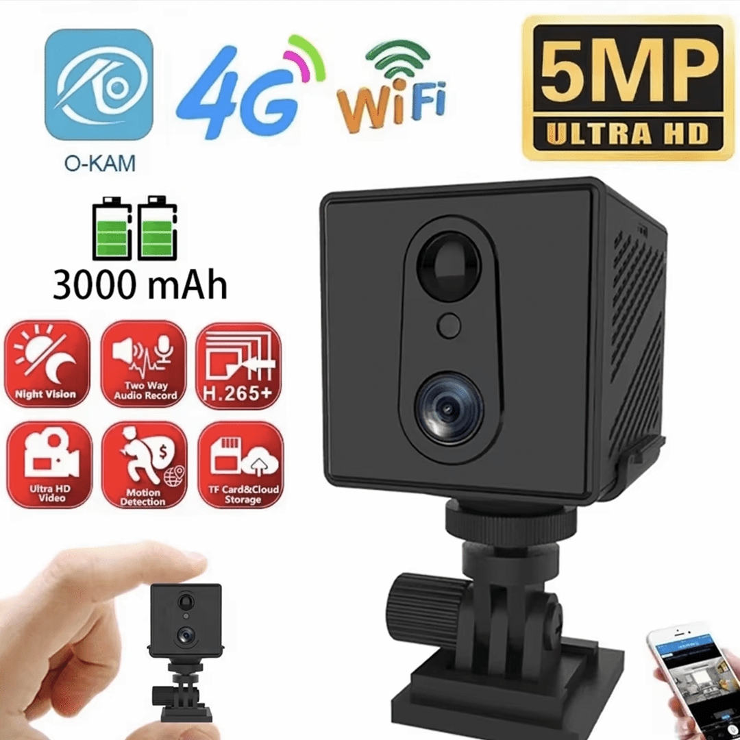 whoonly Mini caméra intérieure Vision nocturne Surveillance Rechargeable 3000 mAh alimenté par batterie – Image 3