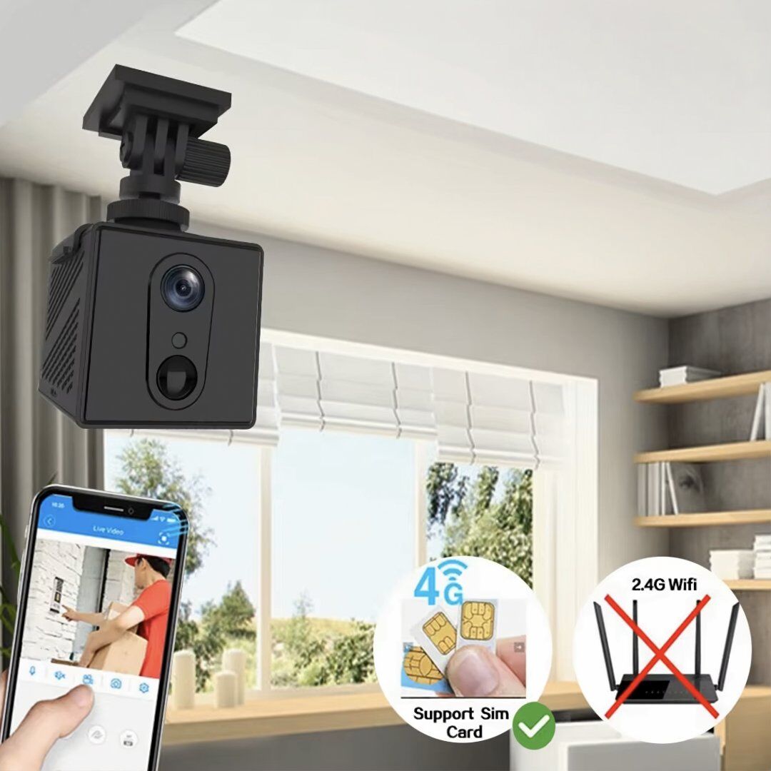 whoonly Mini caméra intérieure Vision nocturne Surveillance Rechargeable 3000 mAh alimenté par batterie – Image 7