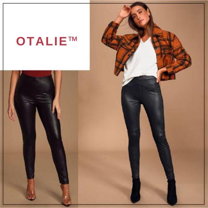 Legging en simili cuir extensible - otalie – Image 8