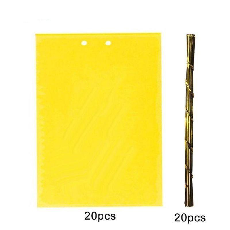 Adhésif anti mouche jaune 20pcs – Image 3