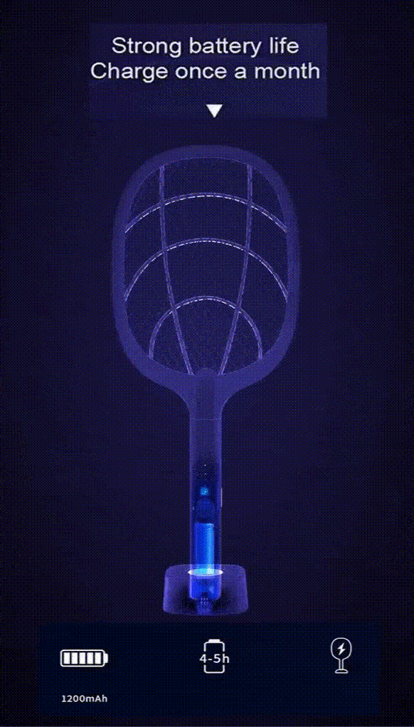 Lampe raquette anti moustique rechargeable usb 2 en 1 smashpower – Image 7