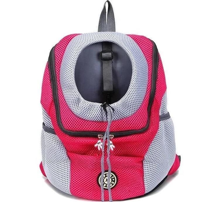Sac à dos de transport pour chien et chat rouge