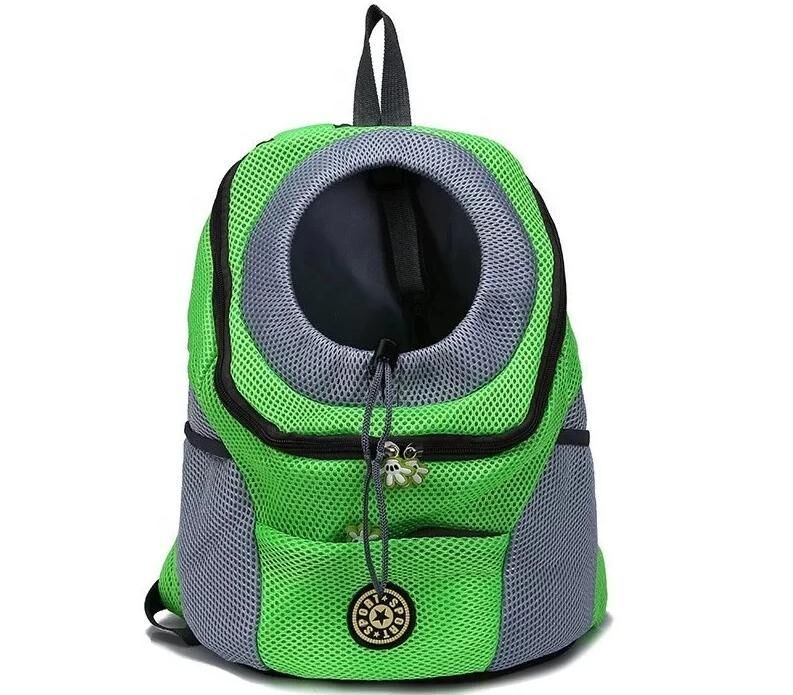 Sac à dos de transport pour chien et chat vert
