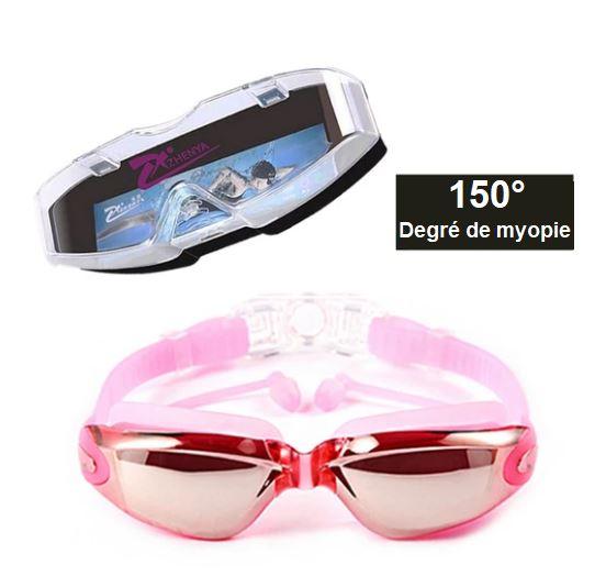 Lunettes de natation myopie rose