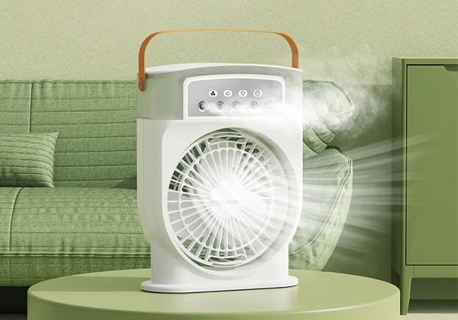 Ventilateur humidificateur portable