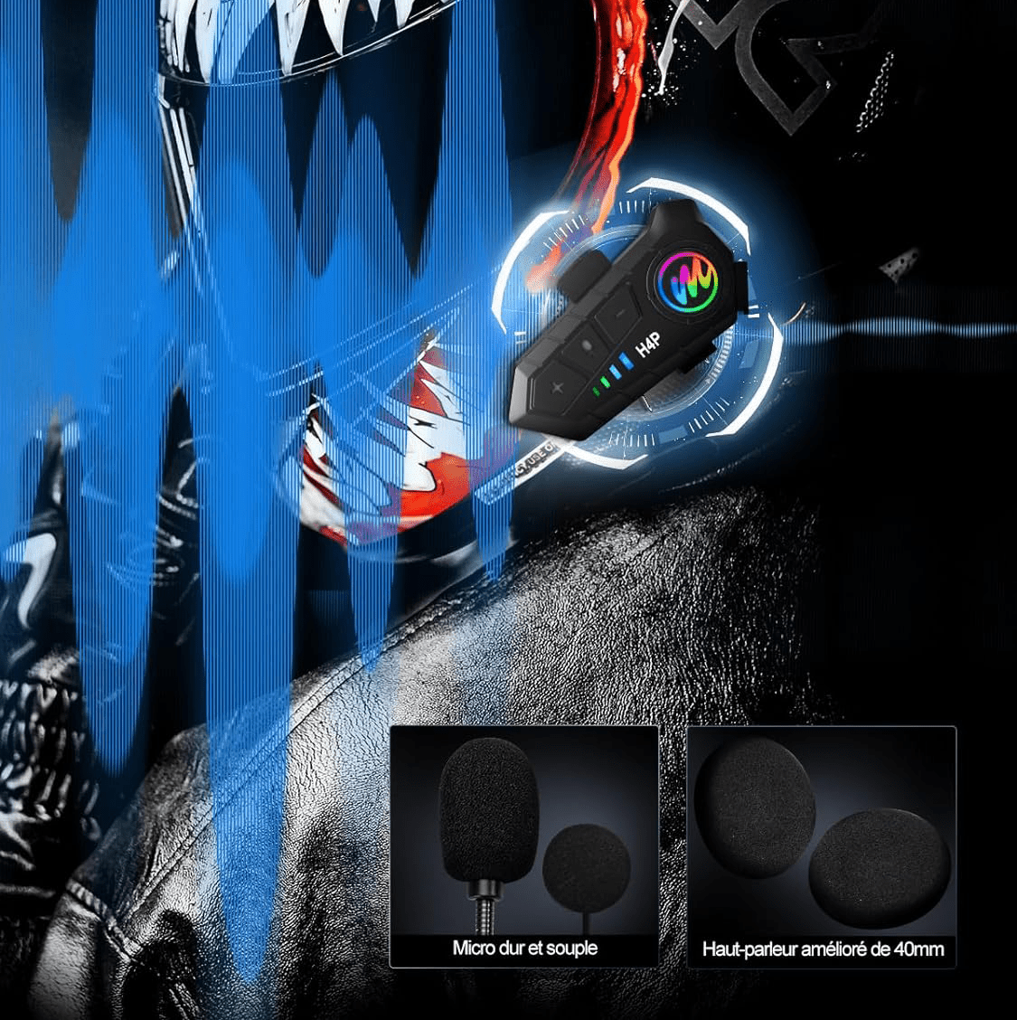 Moman H4 Plus connecté simultanément à deux smartphones pour appels, musique et navigation