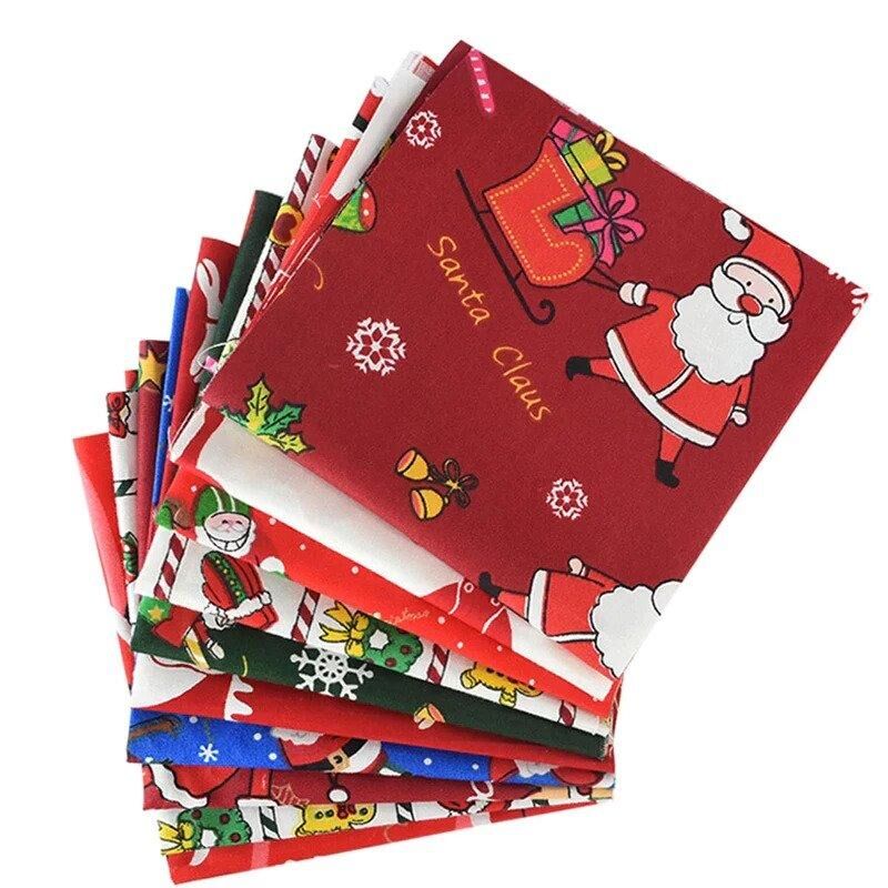 Tissu à coudre en coton imprimé père noël