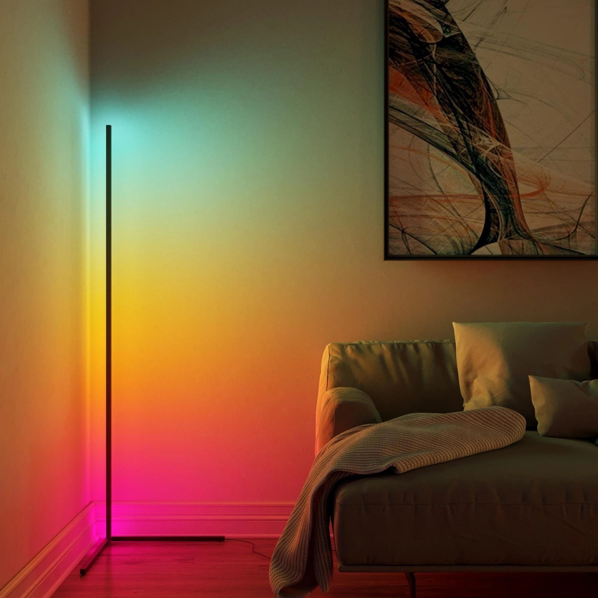 Lampadaire d'angle à led minimaliste – Image 2