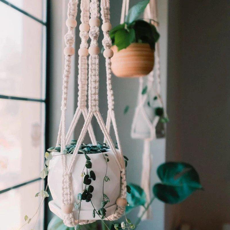 Suspension pour plantes en macramé – Image 4