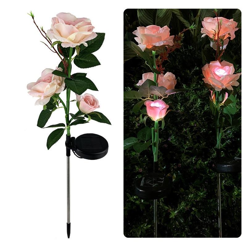 Rose artificielle lumineuse solaire – Image 7