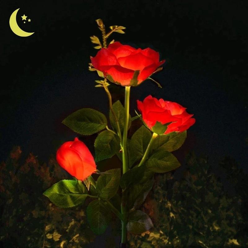 Rose artificielle lumineuse solaire – Image 10