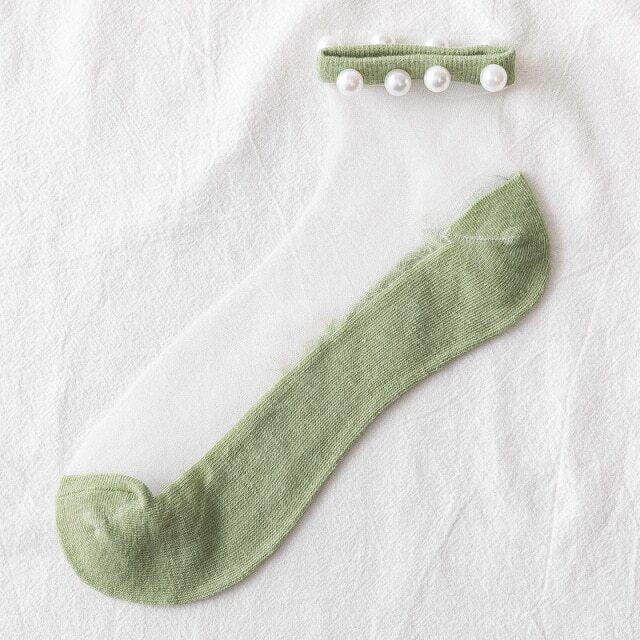 Chaussettes fines perlées pour femmes – Image 6