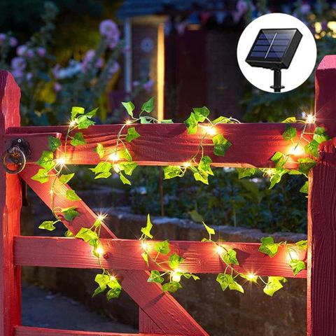 Guirlande lumineuse solaire en forme de lierre – Image 3