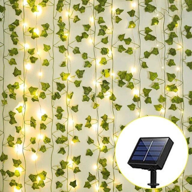 Guirlande lumineuse solaire en forme de lierre – Image 7