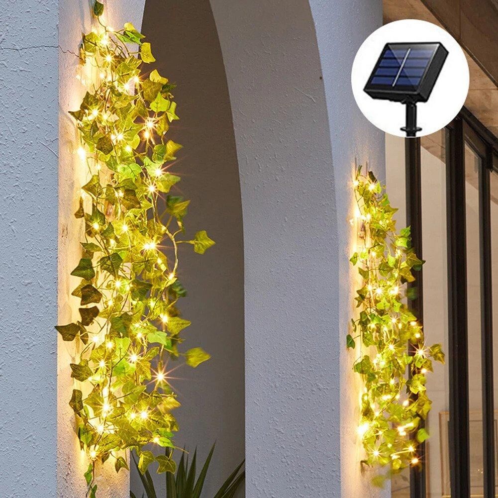 Guirlande lumineuse solaire en forme de lierre – Image 6