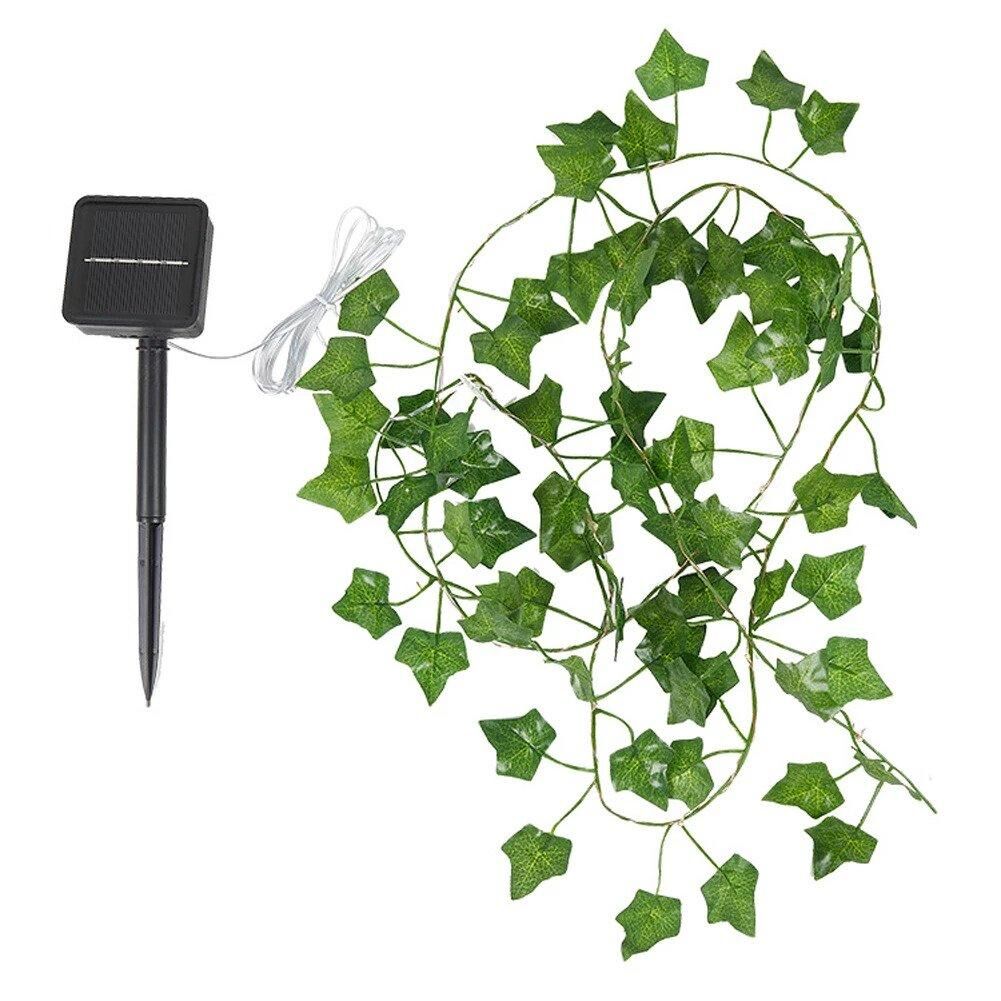 Guirlande lumineuse solaire en forme de lierre