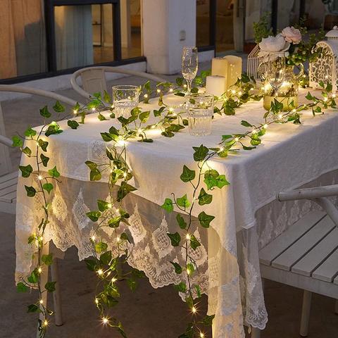 Guirlande lumineuse solaire en forme de lierre – Image 5
