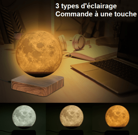 Lampe lunaire lumineuse en lévitation magnétique – Image 5