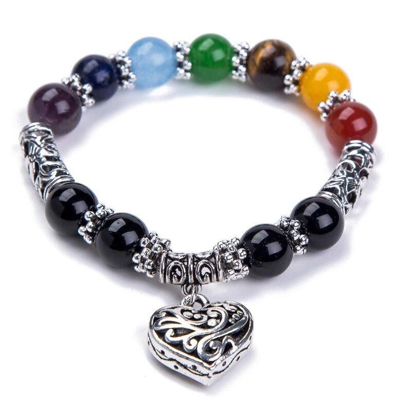 7 Chakra reiki bracelet coeur thérapeutique