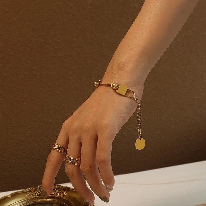 Bracelet cadenas doré – Image 5
