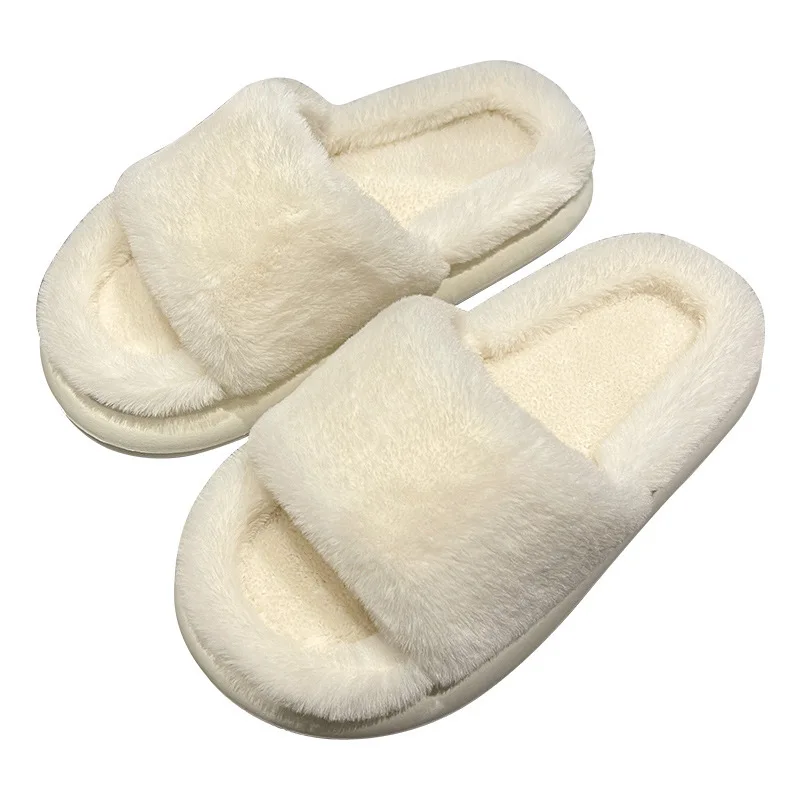 Chaussons nuageux en fausse fourrure pour femmes