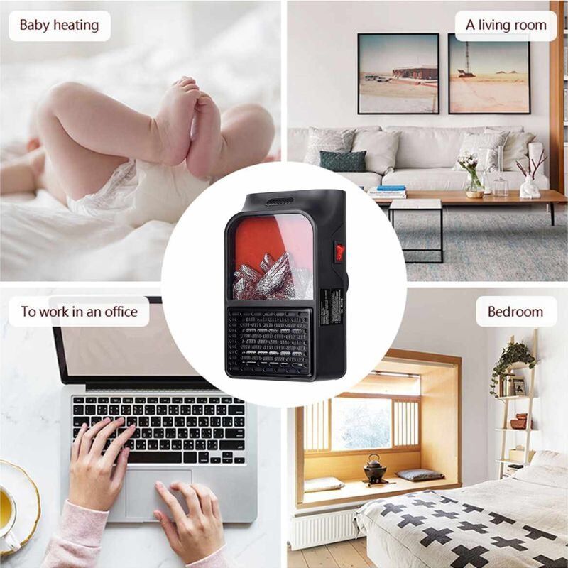 Chauffe-flamme 400W Mini Portable Électrique – Image 2