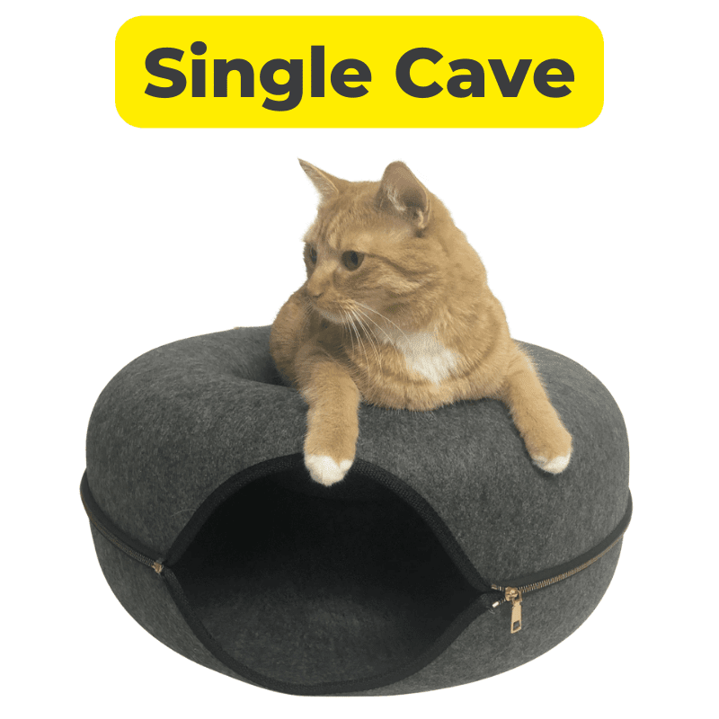 La grotte à chat "Peek-a-boo" avec cloche, jouets interactifs, griffes de broyage, cadre à grimper, jouets pour chats. – Image 2