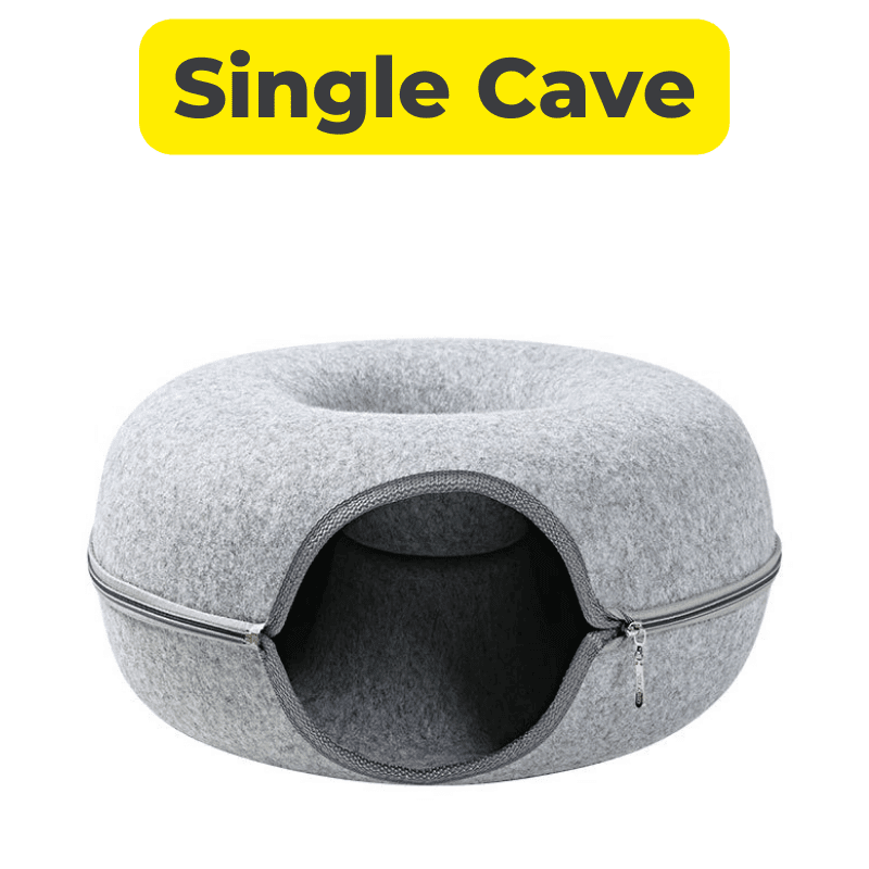 La grotte à chat "Peek-a-boo" avec cloche, jouets interactifs, griffes de broyage, cadre à grimper, jouets pour chats. – Image 3
