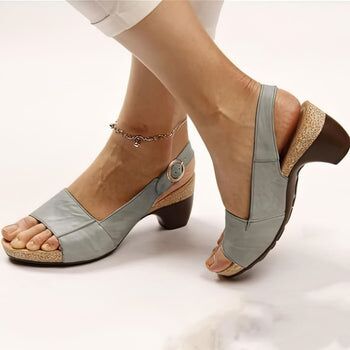 Sandales à talons orthopédiques cendre