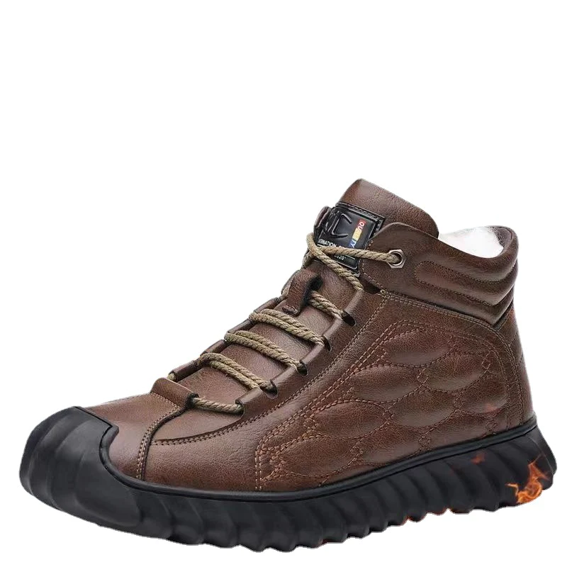 Bottines douces et chaudes avec doublure en peluche